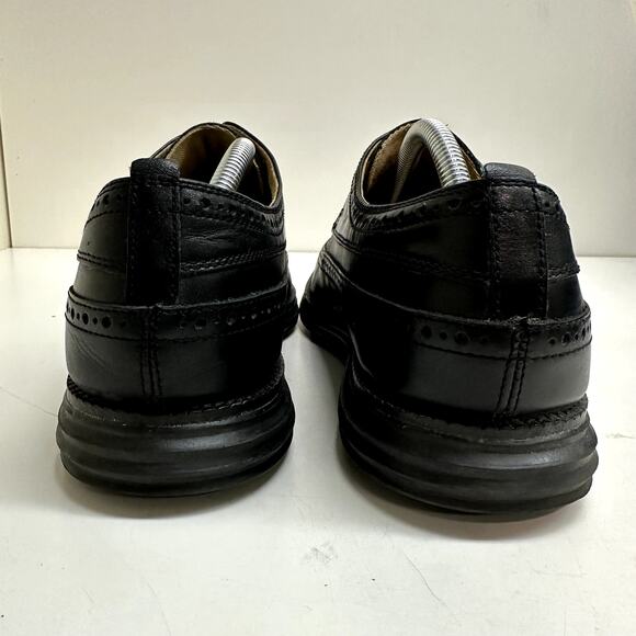 VERY GOOD Cole Haan OriginalGrand Longwing Oxfords Black Leather Gunboats 10.5 - Picture 6 of 10